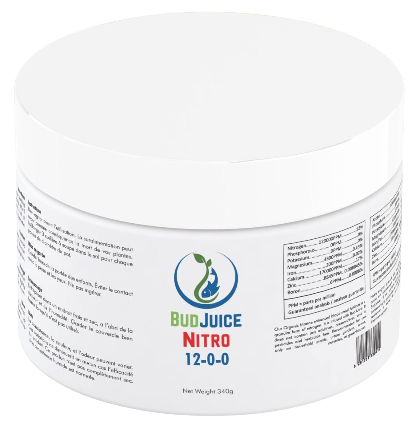 BudJuice - Nitro 12-0-0 Organic Fertilizer Blood Meal based Nitrogen - BudJuice